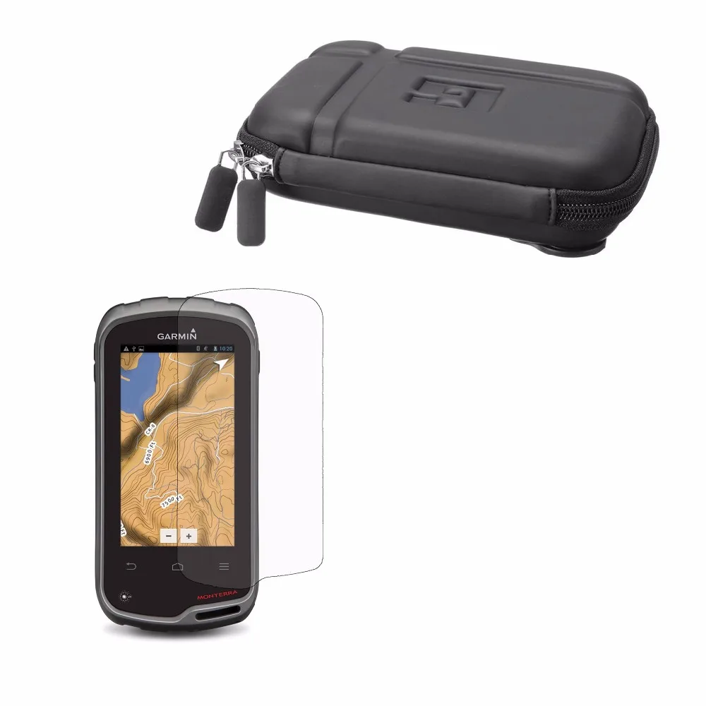 Anti-Shock Portable Protect Case + Clear Screen Shield Film for Garmin Monterra TOPO Handheld GPS | Электроника