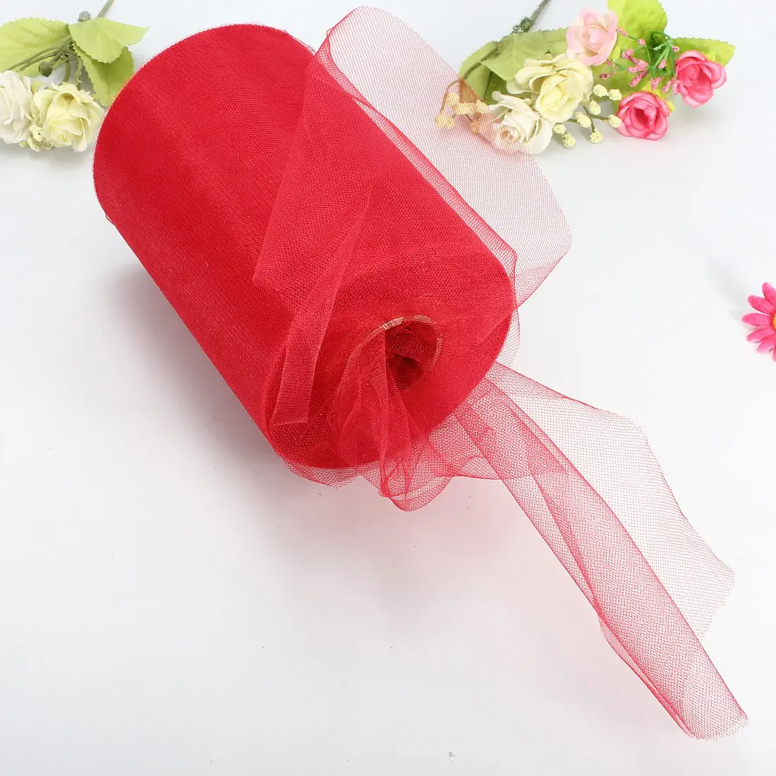 

Soft 6"x100yd Tulle Roll Spool Wedding Craft Bridal Party Decor 6"x300' Red