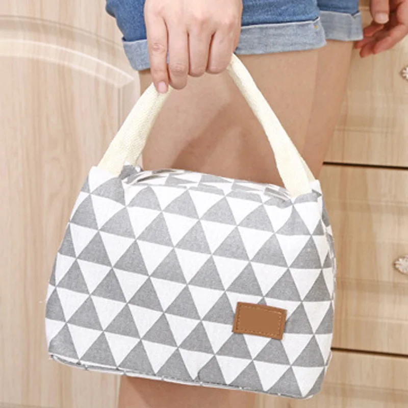 Portable Baby Insulation Bag Feeding Food Milk Thermo Linen Stripe Mummy Travel Breast Milk Keep Warm Handbag Casual Tote BB5030 (12)