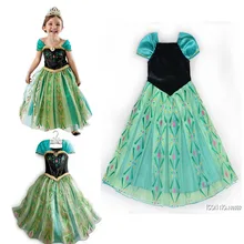 Kids Elsa Summer Dress Elsa Kids Party Dresses Princess Anna Cloth Elza Vestidos Infants Children Vestidos