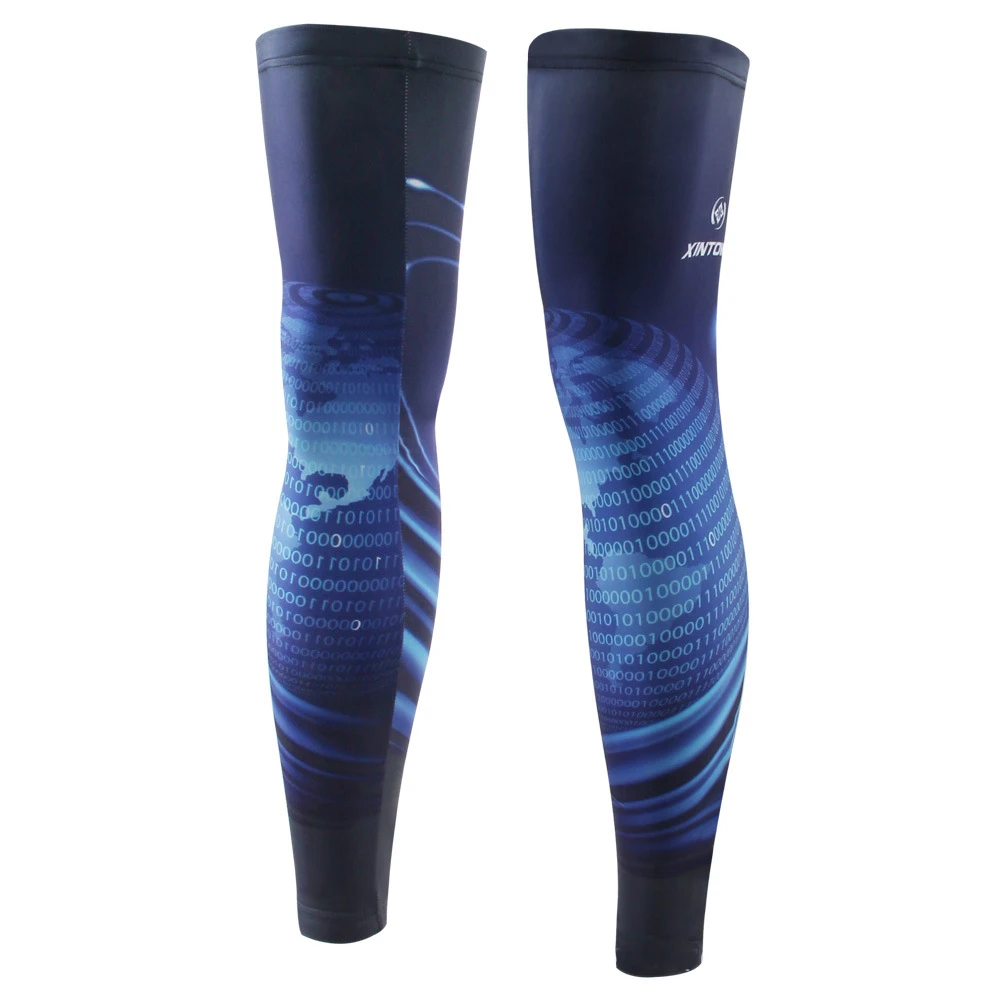 

XINTOWN Anti UV Cycling Legwarmers Compression Bike Leggings Running Hiking Basketball Soccer Leg Sleeves Sports Safety S To 3XL