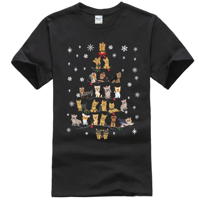 

Yorkshire Terrier Christmas Tree Popular Tagless Tee T-Shirt