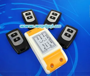 

220V 10A Wireless Relay Remote 1 CH Inter-Lock Garage Control One Way 1 Channel Switch Controller 4 Transmitters