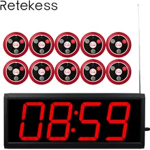 Retekess 1 Display Receiver Host With PC Control +10 T117 Call Button Wireless Calling System Restaurant Paging Customer Service Retekess 1 Display Receiver Host With PC Control +10 T117 Call Button Wireless Calling System Restaurant Paging Customer Service
