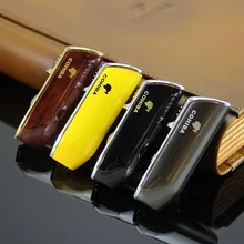 Cohiba metal butano gás 3 tocha jet chama charuto isqueiro com soco cigarro à prova de vento isqueiros presente caixa