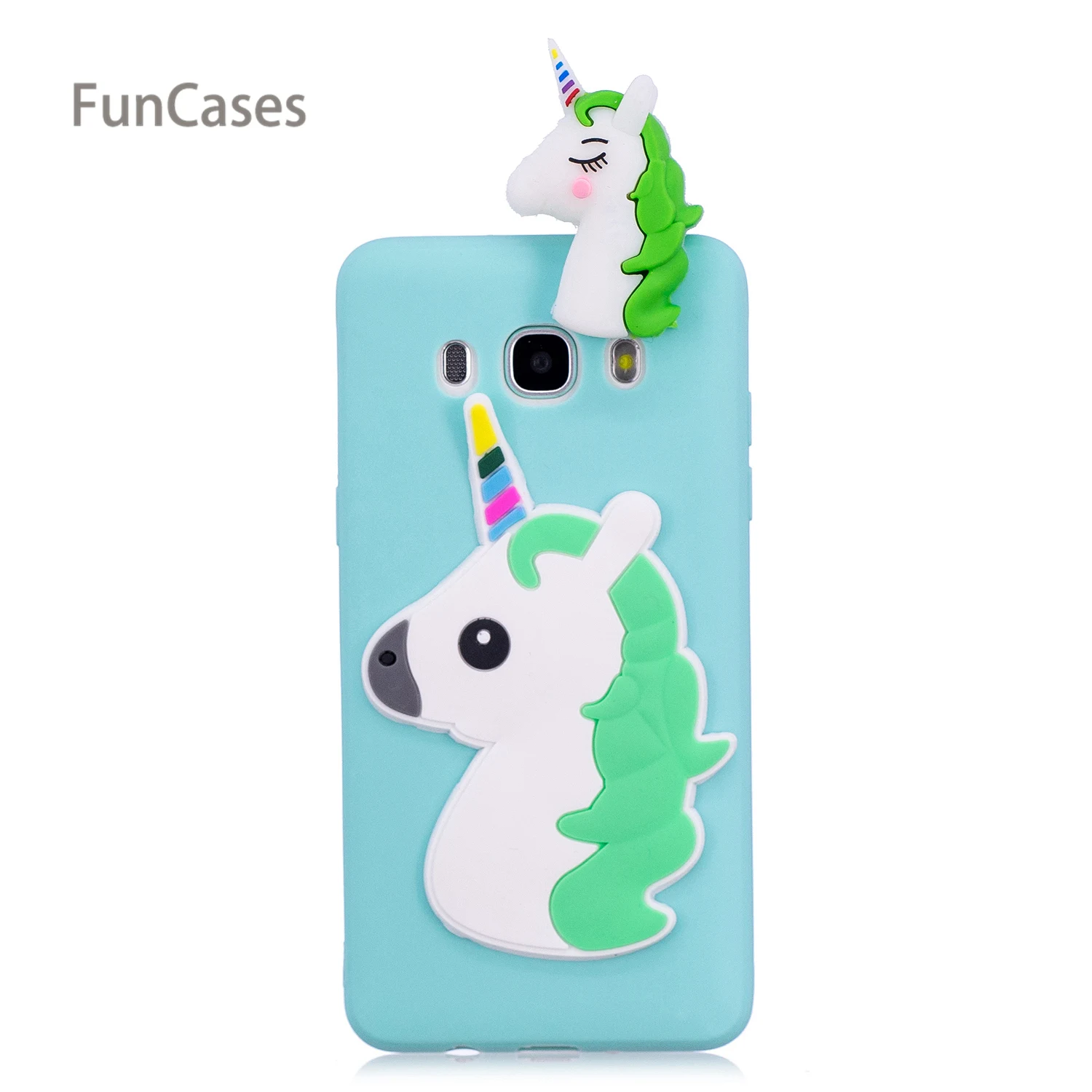 3D единорог чехол для телефона СПС Funda samsung J710 Мягкий силиконовый Movil спортивный