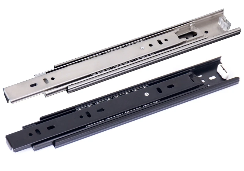 E stainless steel drawer slide rail track three rail track mute chute