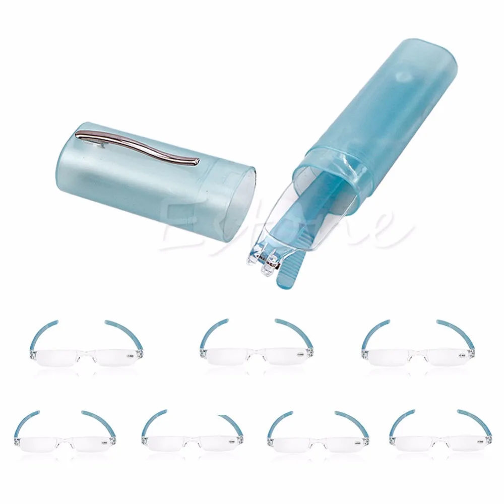 

1 PC Clear Lightweight Rimless Resin Reading Glasses +1/2/2.5 With Box