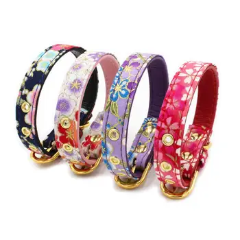 

Japanese Style Dog Cat Flower Collar Adjustable Buckle Necklace Pet Accessories