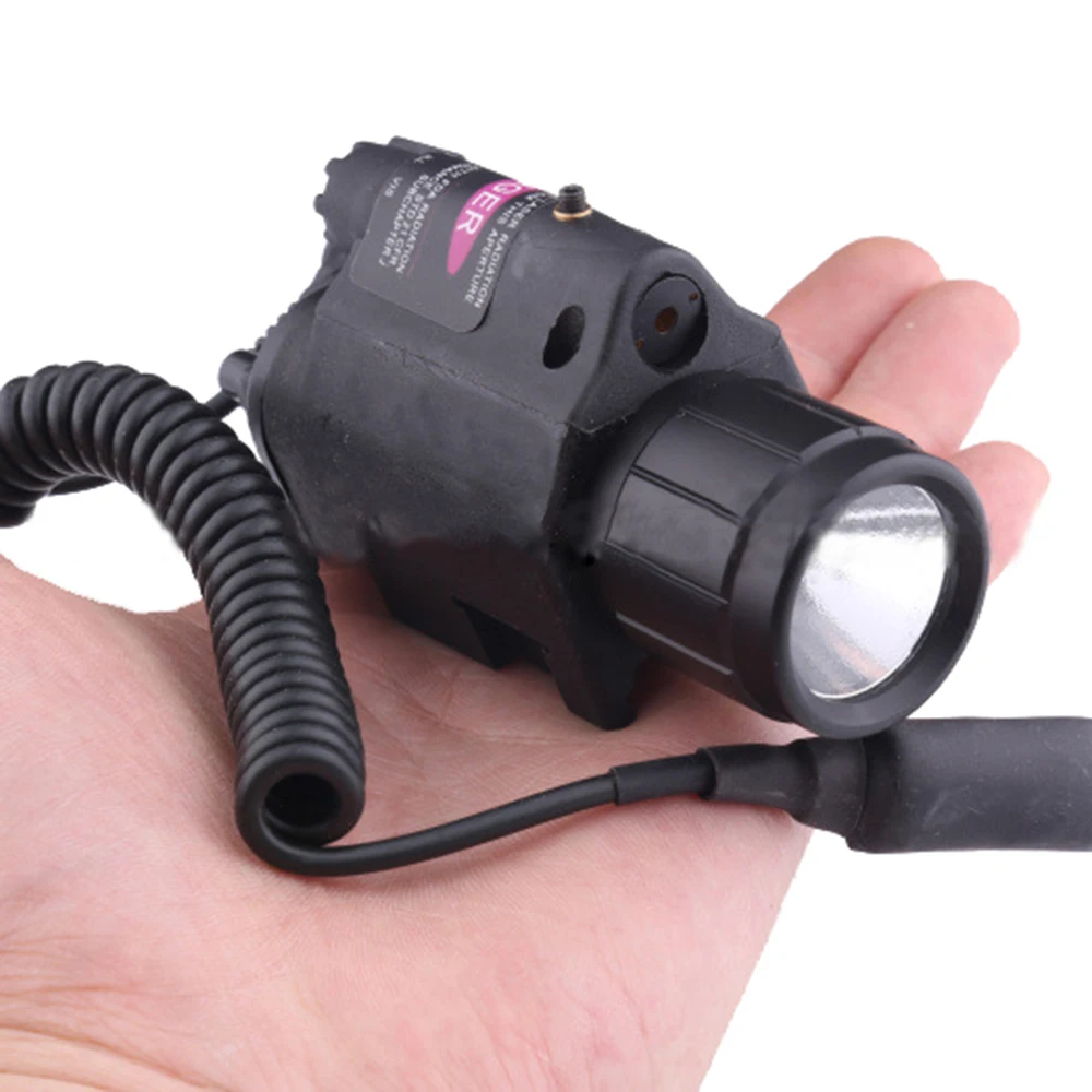 

Airsoft Led Tactical Flashlight 3 Mode Red Laser +LED White Military CS Field Flashlight Led with Remote Switch