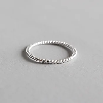 

So Thin 1.2mm 100% Authentic 925 Sterling Silver Line Twisted Roped Knuckle Midi Toe Ring Fine Jewelry J37
