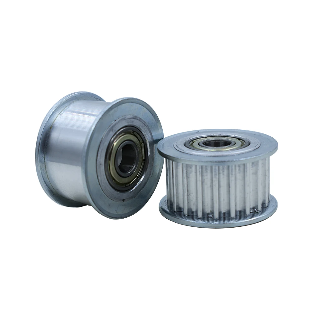 HTD5M 18T Idler Pulley 16/21mm Belt Width Bearing Idler Gear Pulley With/Without Teeth 5/6/7/8/10/12/15mm Bore Idler Pulley