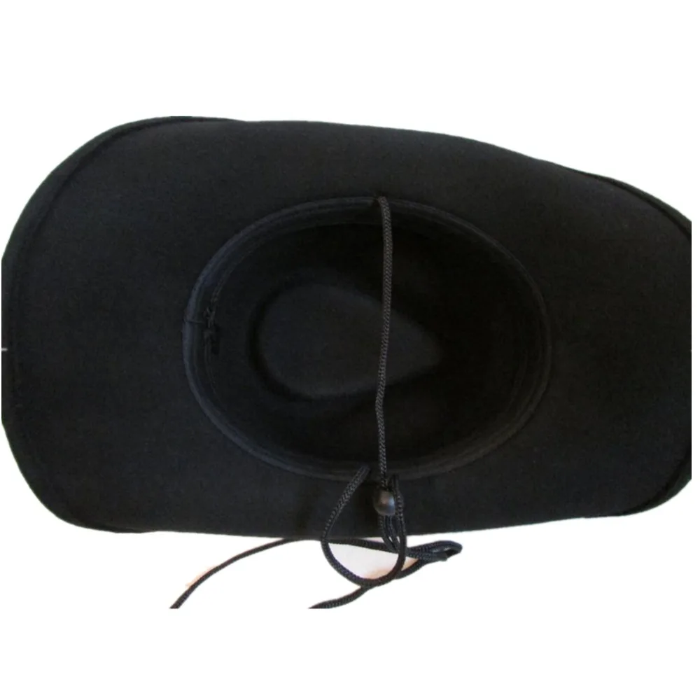 Классическая черная шерстяная ковбойская шляпа унисекс Hondo Crown