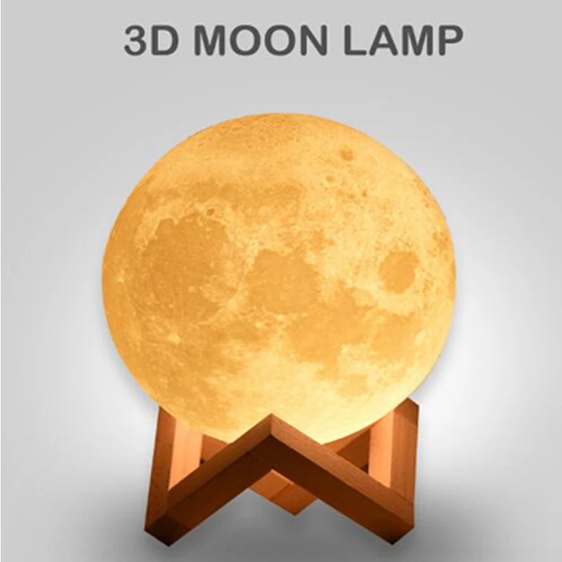 Night Lamp Rechargeable 3D Print Moon Lamp 2 Color Change Touch Switch Bedroom Bookcase Night Light Home Decor Creative Gift (13)