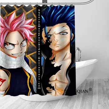 

ShunQian Custom Fairy Tail Fabric Hot sale Modern Shower Curtain Bathroom 3D Waterproof 12 Hooks For The Bathroom High Quality