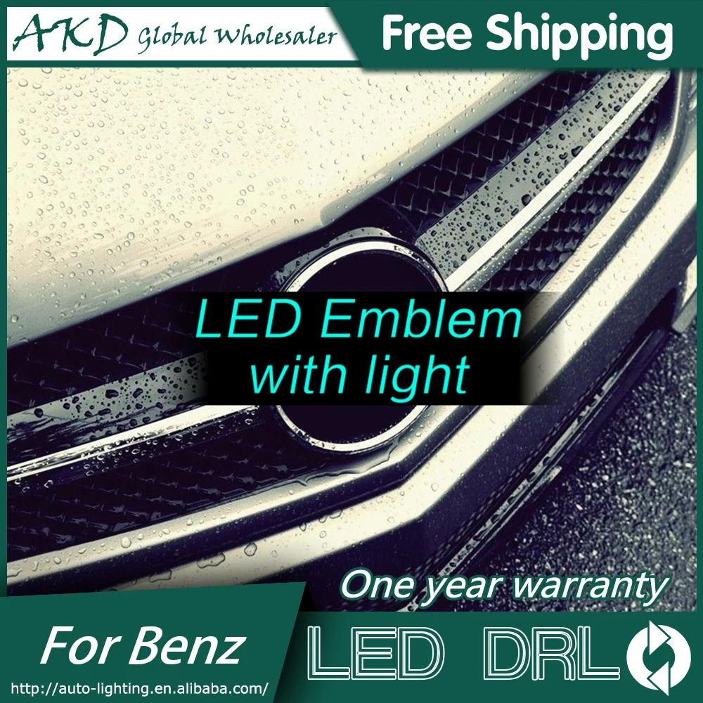 

AKD Car Styling for Mercedes Benz GLC Class W204 LED Star Light DRL FRONT GRILLE LED LOGO Emblem Daytime Running light Emblem