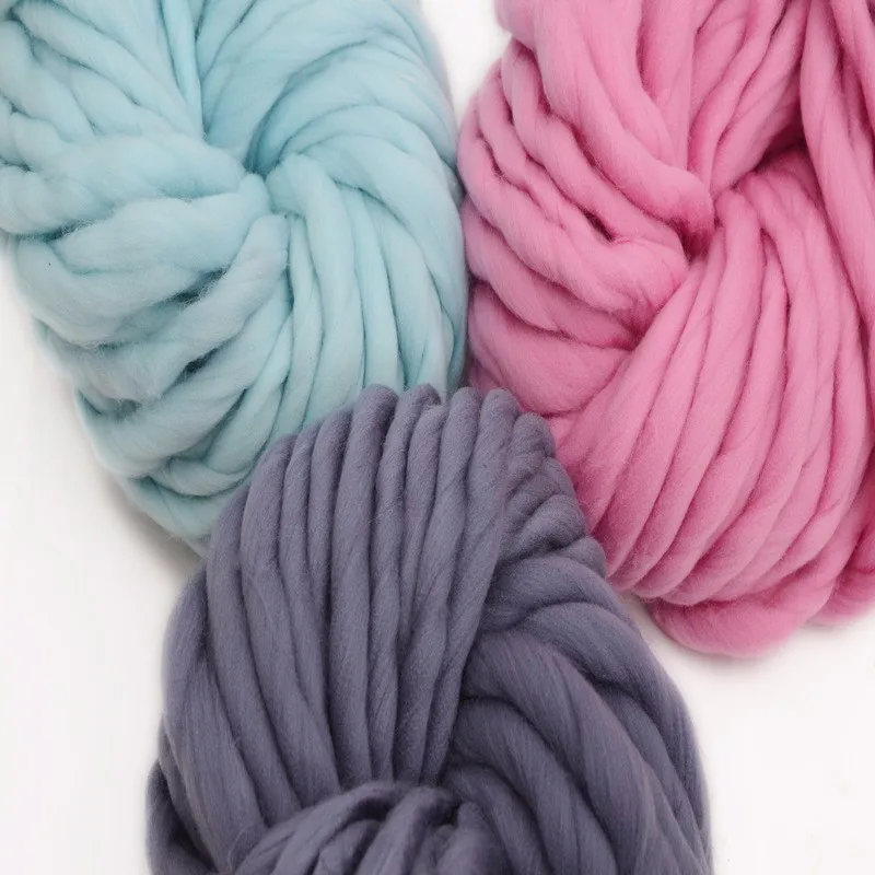 

mylb 1pcs/250 Super Thickness Viscose Chunky Yarn Roving Yarn for Spinning Hand Knitting Spin Yarn Winter Warm