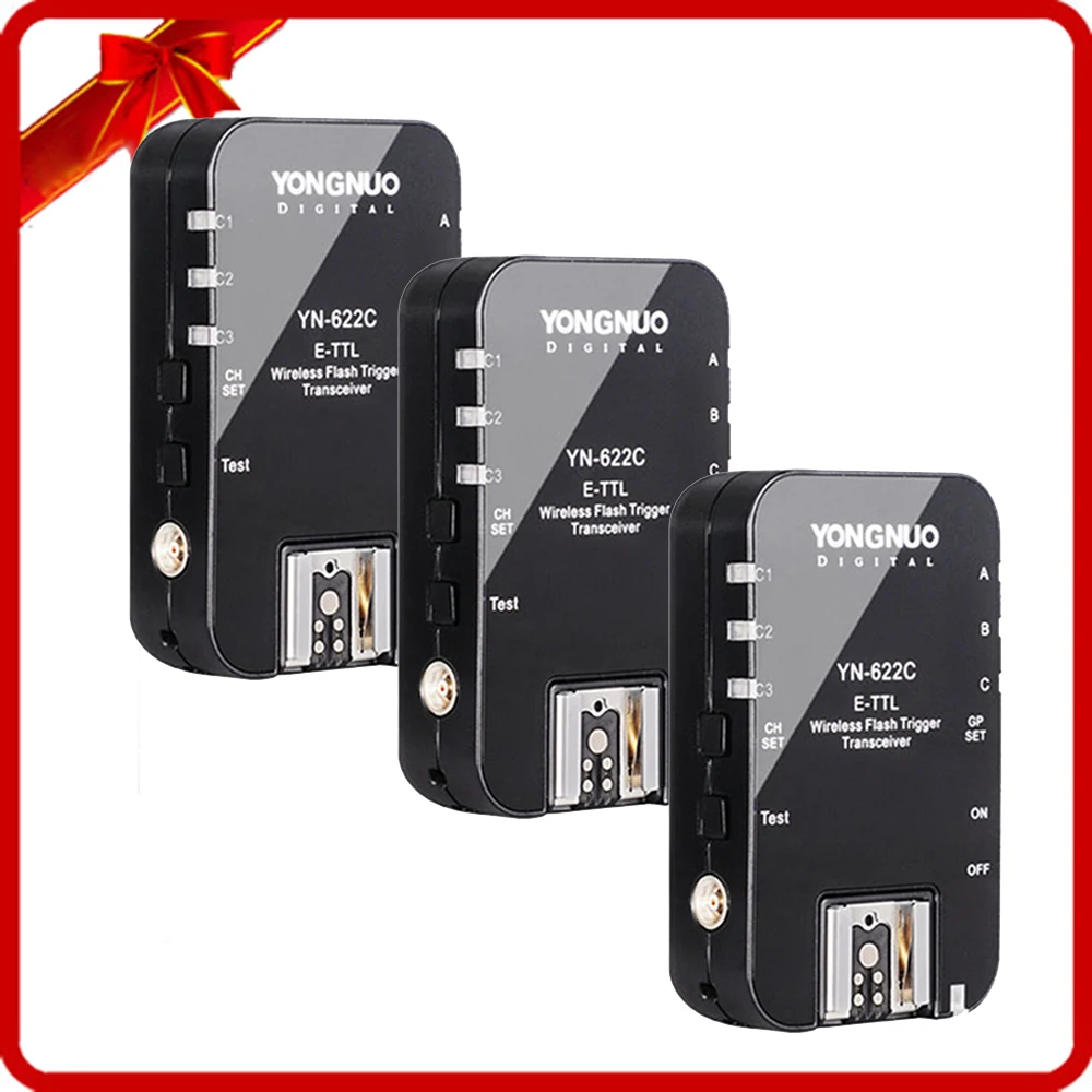 

YONGNUO YN-622C YN622C I-TTL Wireless Flash Trigger 3 X Transceiver Receiver for YN-622C-TX YN622C-TX for Canon 70d 650d 6d