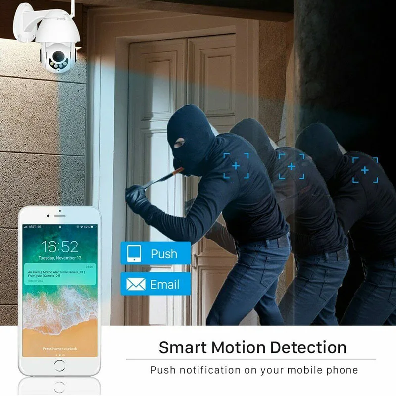 

Security Camera HD 1080P 7 LED Mini WiFi Dome IP Cameras Night Vision Full Color Motion Detection LHY Sale