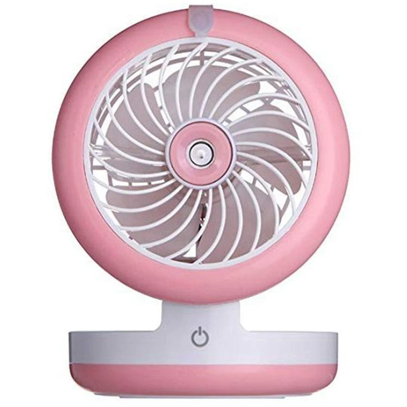  Multifunction 3 In 1 Outdoor Portable Usb Rechargeable Fan Mini Led Lamp Spray Charger Fan Power Ba