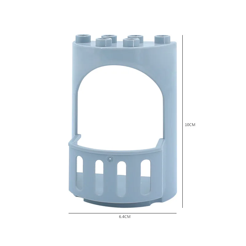 Большие строительные блоки замок аксессуары для сцены стены крыши забор Оружие Кирпич совместимый бренд Duploingly сборная игрушка для детей - Цвет: 1Pcs Block  - 5