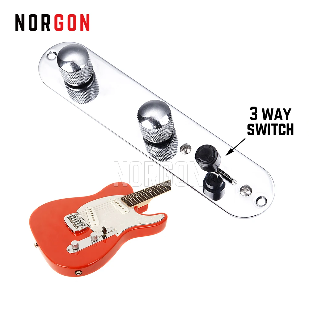 Guitar Control Plate Telecaster Electric Guitar Tele Control Plate Replacement Metal Circuit Board for TL Guitars Gold