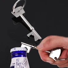 Портативный практичный металлический открывалка для бутылок брелок для ключей цепь Бар Инструмент S