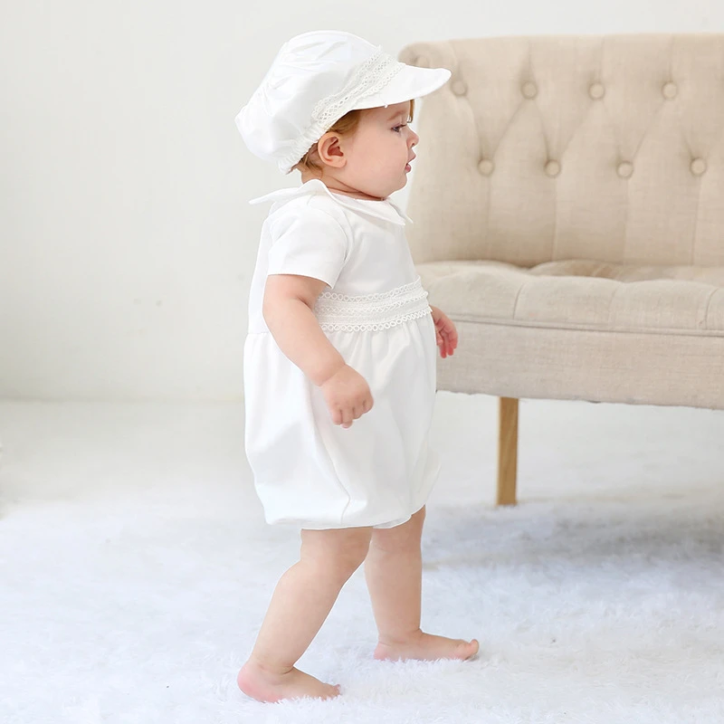 christening romper girl