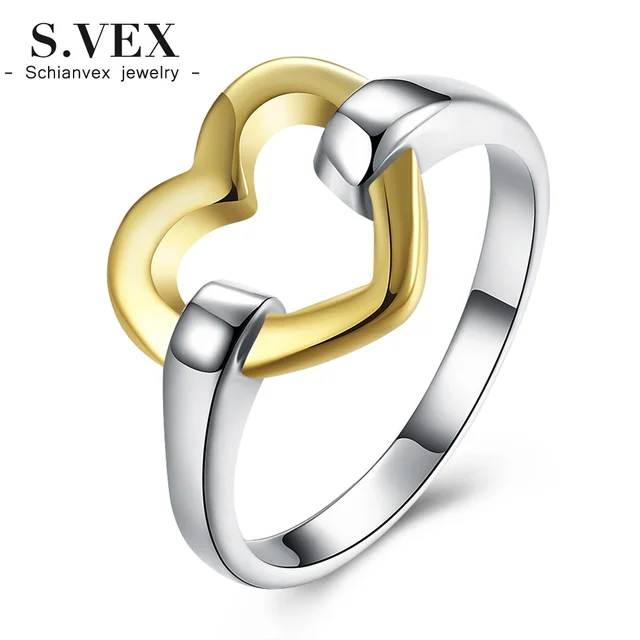 svex 2017 gold heart wedding ring fashion engagement women rings fashion design party new - Heart Wedding Rings svex 2017 gold heart wedding ring fashion engagement women rings fashion design party new - Heart Wedding Rings