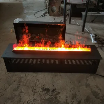 

free shipping to Estonia LED light flame water steam Atomizing fireplace
