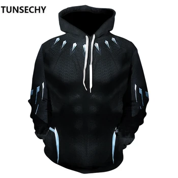 

TUNSECHY 2018 Men hoodies Fashion men Black Panther 3D print Hoodies Streetwear Casual Sweatshirt S-XXXL Wholesale and retail