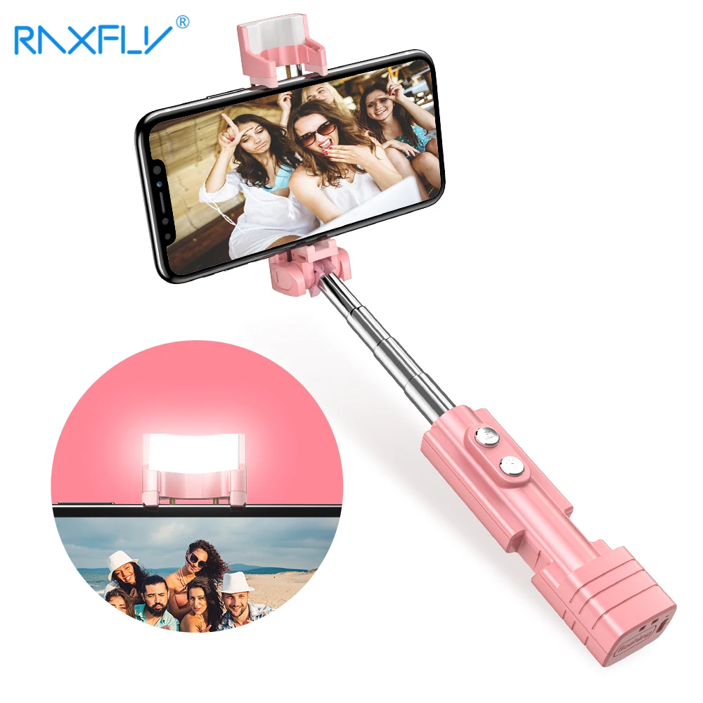 RAXFLY 180 Поворотная Передняя заполняющая световая селфи палка для iPhone X 8