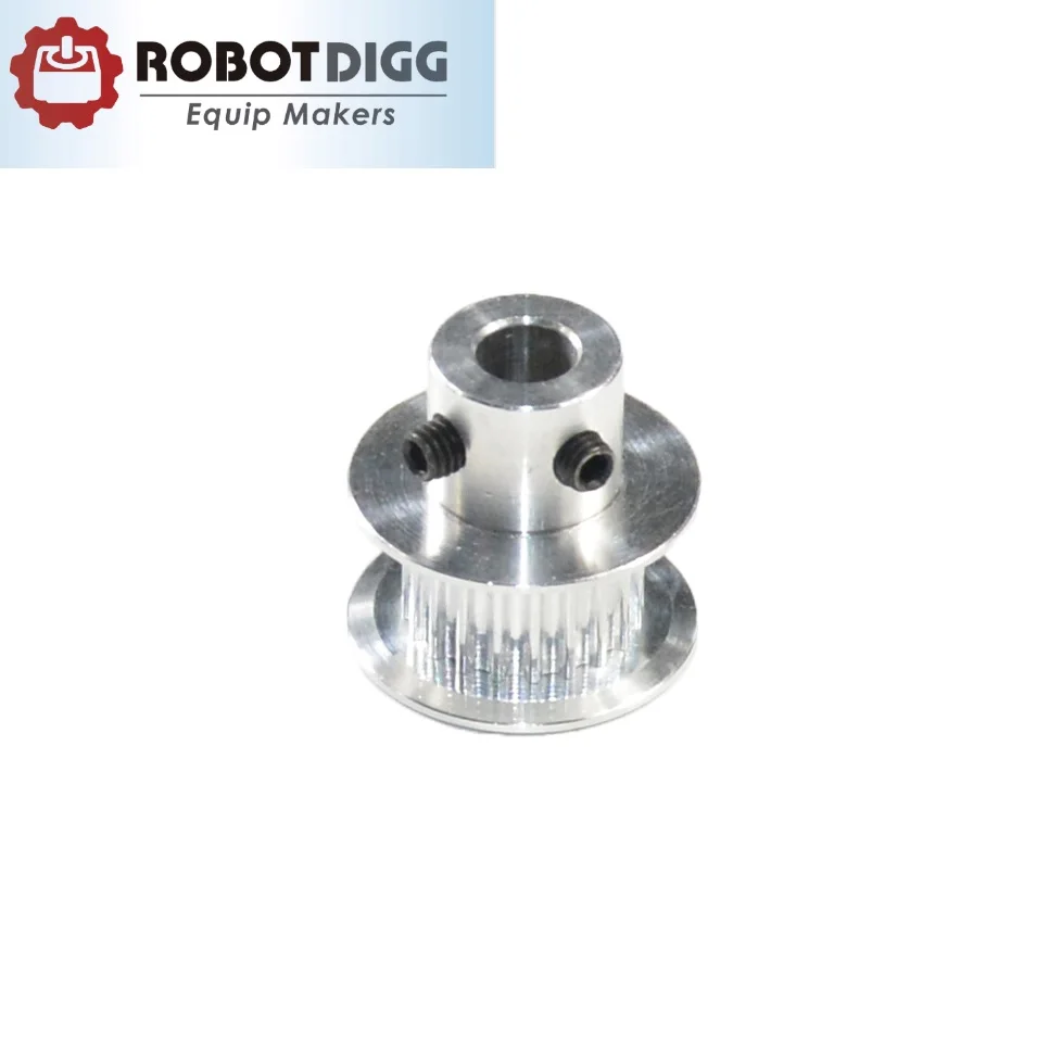 

GT2/2GT Timing Pulley, 20 teeth, 5mm bore for 6mm width belt, GT2-20T-5B-6
