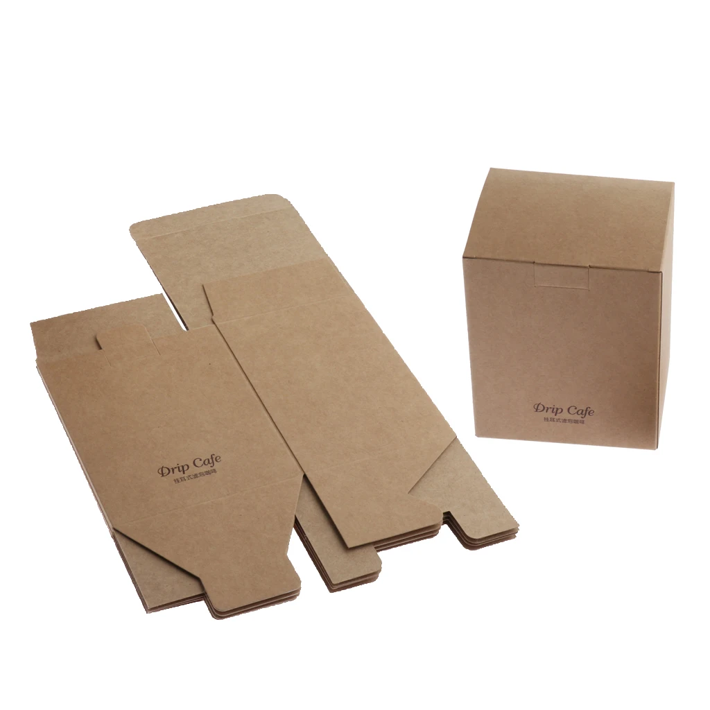 105xBag Set, Disposable Hanging Ear Coffee Bags Portable Drip Coffee Filter Bags 50x Inner Bags+50x Outer Bags +5x Packing Boxes