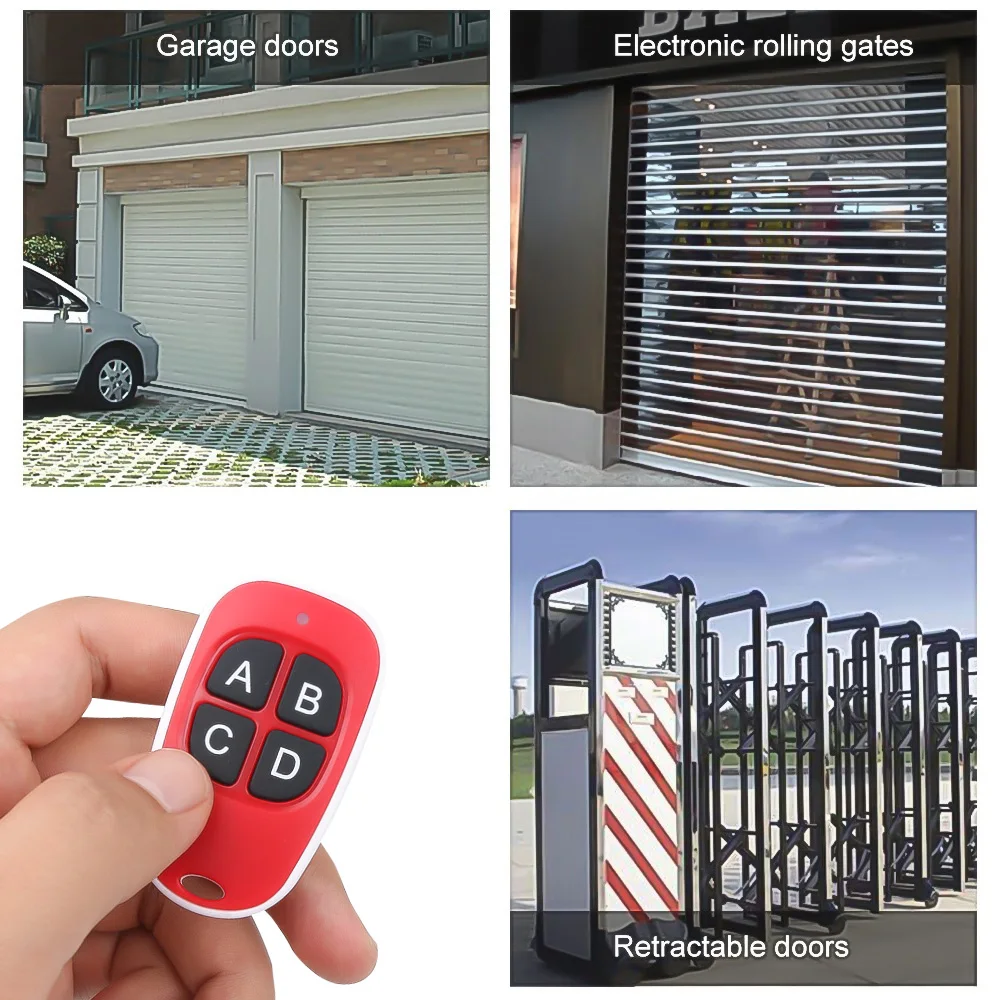 Ouvre-porte de Garage lectrique sans fil, tlcommande 433MHz, duplicateur de tlcommande, contrleur de Code de clonage, 10/5 pices-5PCS Rouge image 8 | Rakuten