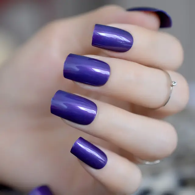 Online Shop Uv Gel Nail Tips Shiny Full Wrap Violet Blue Deep Gel