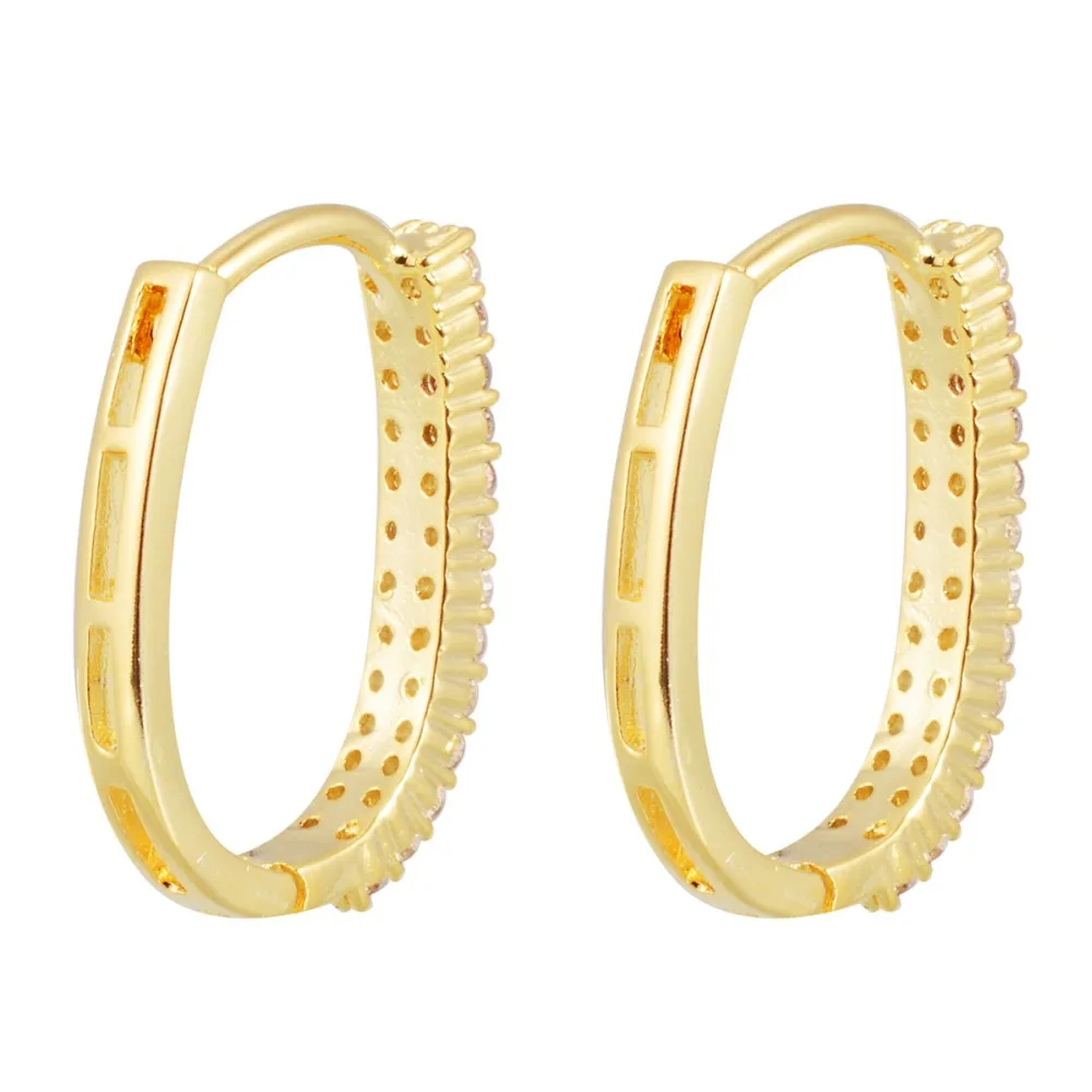 Роскошные циркониевые Кристальные золотые серьги-кольца для женщин, блестящие стразы, круглые большие серьги, модные свадебные ювелирные изделия для невесты, Shellhard