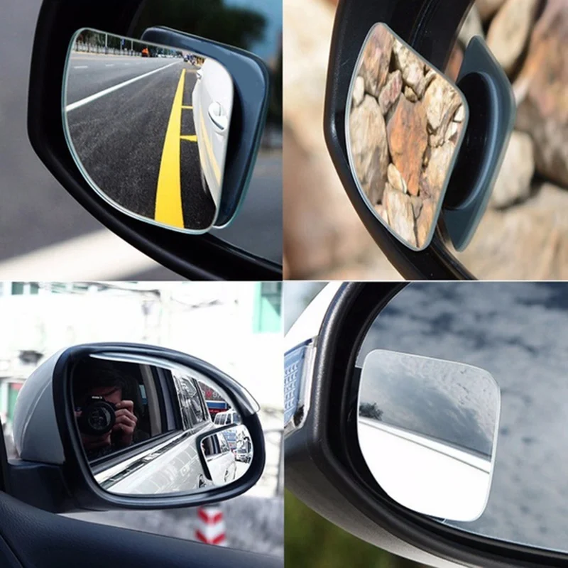 

2pcs Universal Car Auto Wide Angle Side Rear View 360 Rotating Adjustable Blind Spot Mirror Car Accessories Auto Exterior Parts