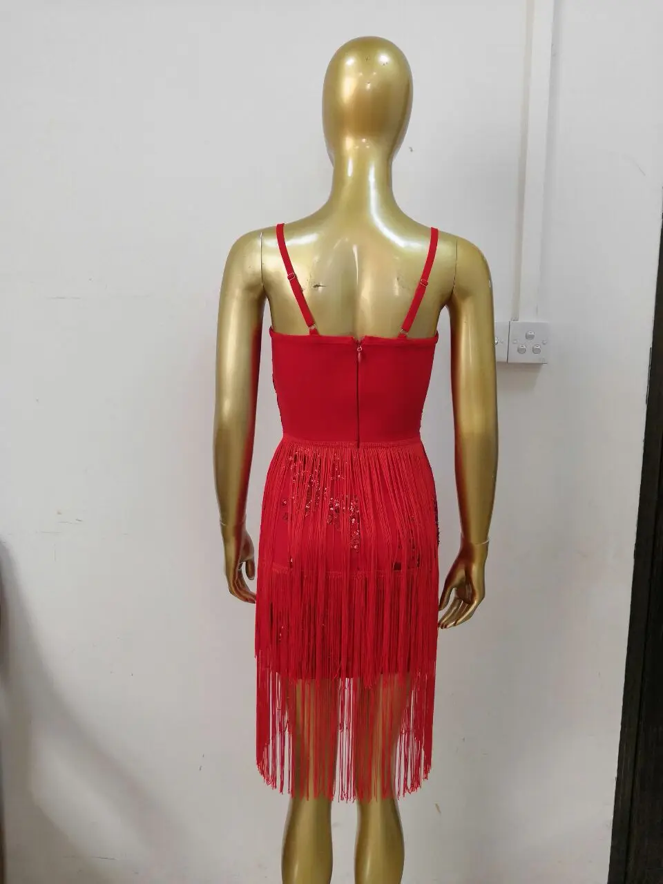 Новое Женское Бандажное платье сексуальный бюстье облегающее вечернее платье с блестками и кисточками Vestidos Клубная одежда