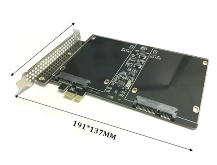  DEBROGLIE DB-23561 DUAL SSD SATAIII pci-e X1 Erweiterungskarte für PC/Server mit M3 Screw-8pcs Unte