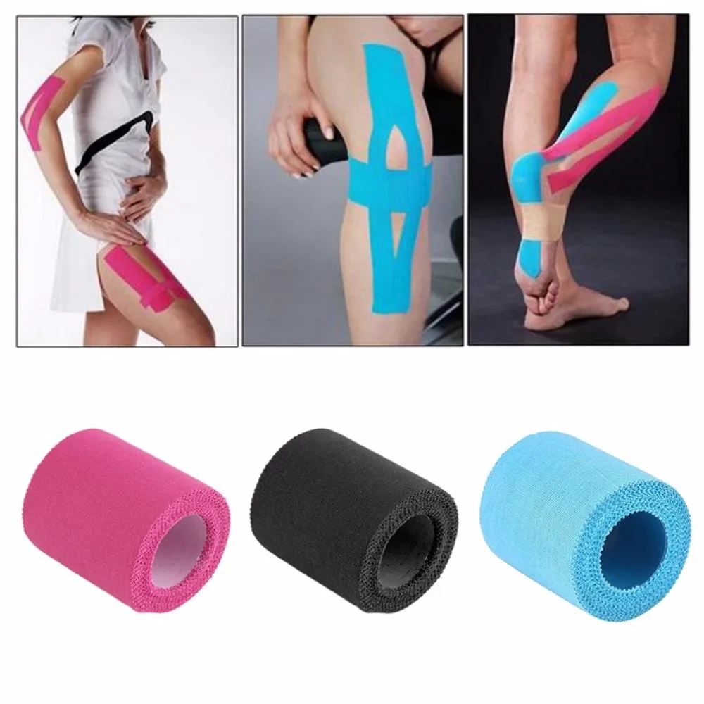 5cm x 5m Sports Muscle Stickers Tape Roll Cotton Elastic Adhesive