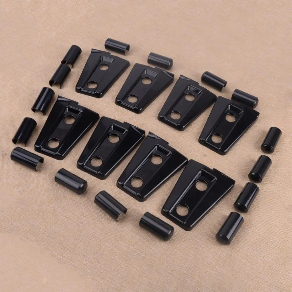 

CITALL 8pcs Car Side Door Hinge Protector Cover Trim Black ABS Accessories Fit for Jeep Wrangler JK 4Door 2007-2017 2018