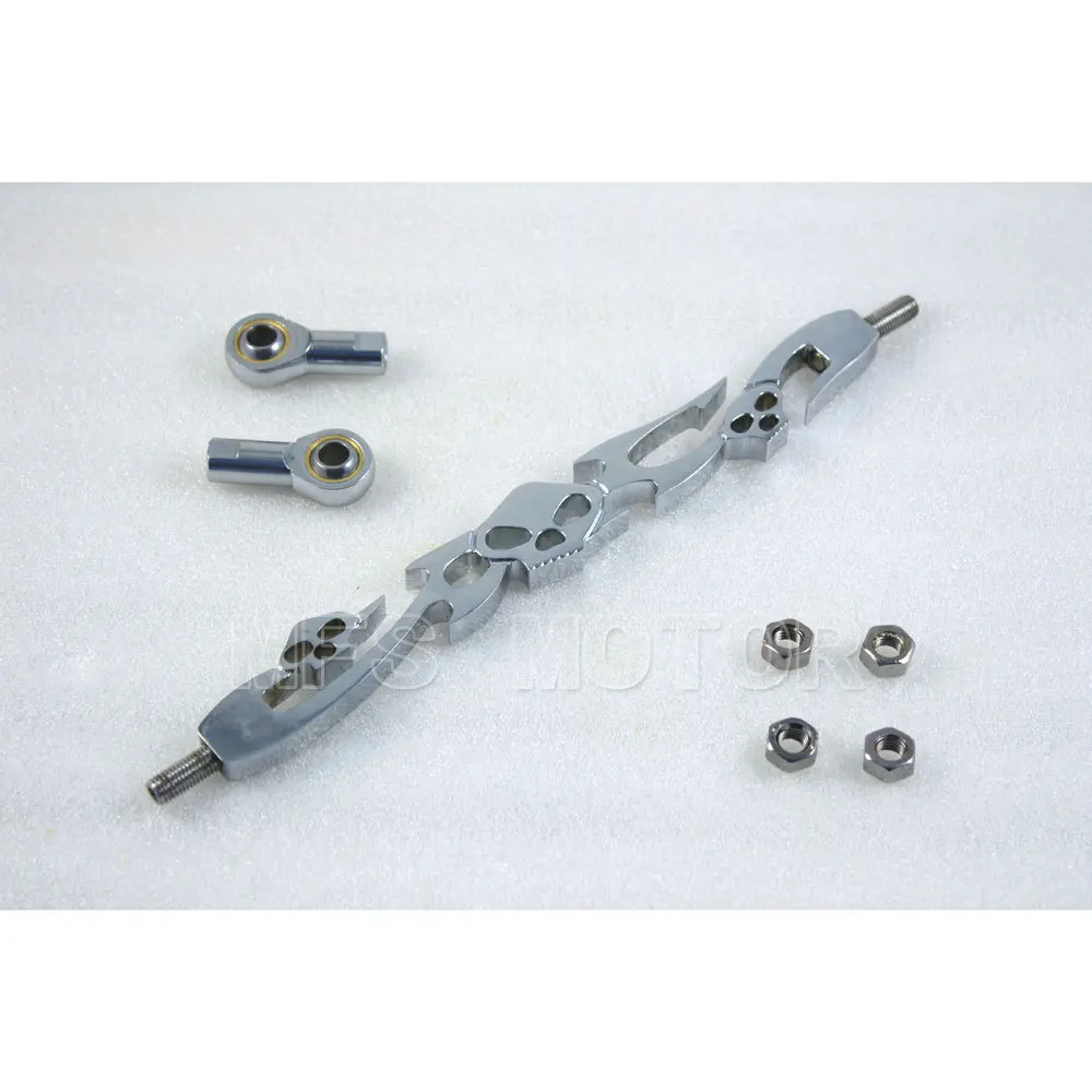 

Motorcycle Part Skull Design Chrome Shift Rod Linkage for Harley Softail FXDWG FLHR FLHT Flame