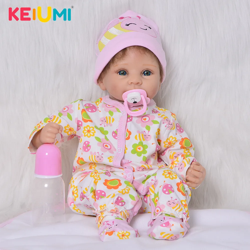 

22'' 55 cm Brinquedos Bebe Lifelike Reborn Dolls Babies Soft Silicone Vinyl Boneca Reborn Baby Toy For Cute Girls Birthday Gift