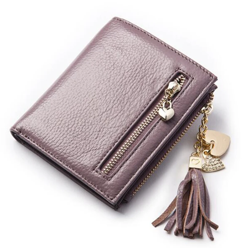 Miulee Genuine Real Leather Women Short Wallets Small Wallet Zipper Coin Pocket Credit Card ...