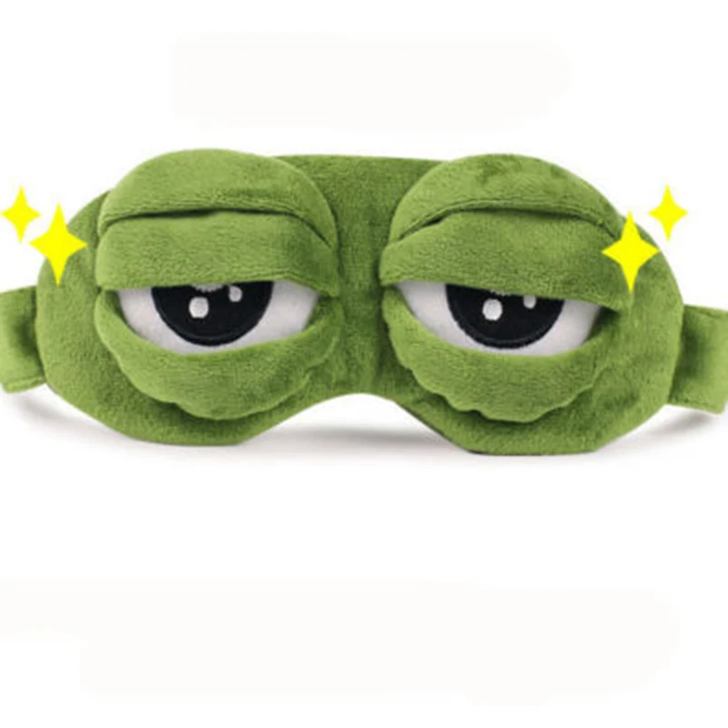 

Sad 3D frog eyepatch adjustable Sleeping Eye Mask sleep Cartoon frog eyeshade Eyes Cover Rest Relax Anime Cosplay shade patch