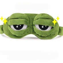 Sad 3D frog eyepatch adjustable Sleeping Eye Mask sleep Cartoon frog eyeshade Eyes Cover Rest Relax Anime Cosplay shade patch