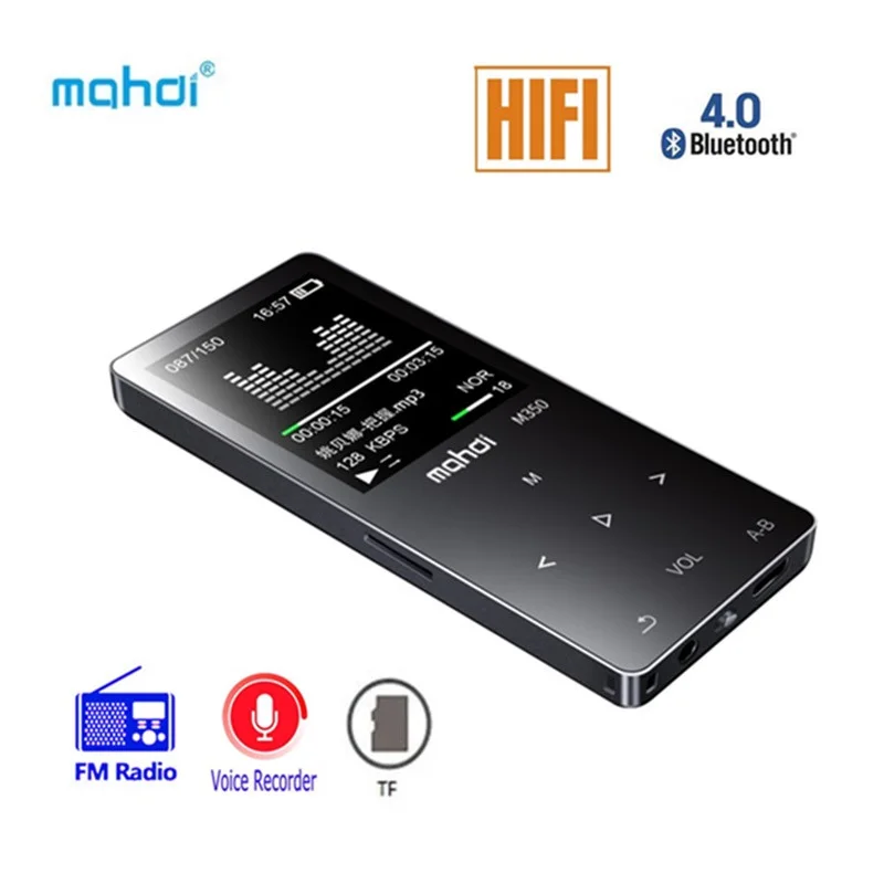 Bluetooth MP4 плеер 8 Гб Сенсорный экран FM радио воспроизводитель MP4 Динамик плеер рекордер Наушники металлический музыкальный плеер без потерь