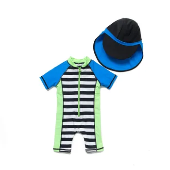 

Baby Boys' Swimwear UPF 50+ Sun Protection Short Sleeves One Piece Sunsuit