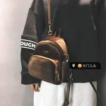 Neue Mode Frauen Samt Rucksack Süße Dame Mini Rucksack Teenager Mädchen schule Rucksack reise baobao